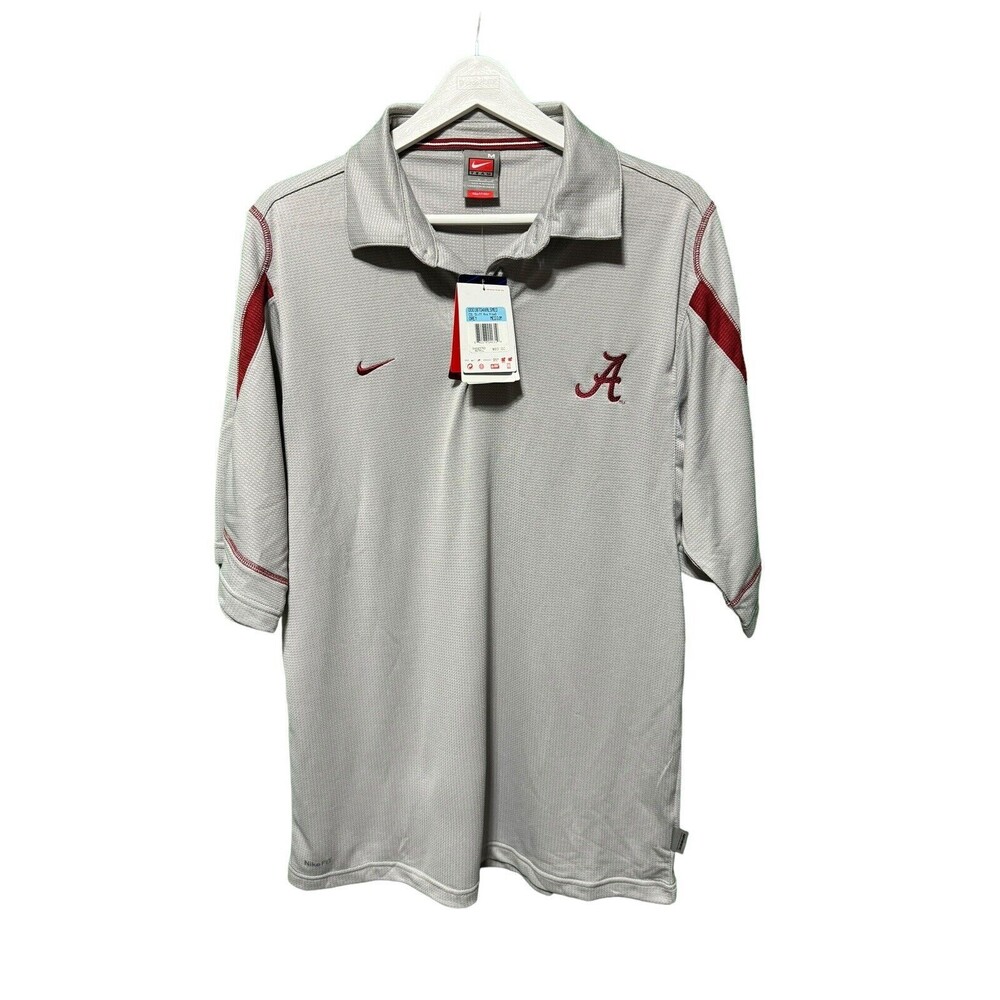 University If Alabama Nike Polo Crimson And Gray Size M NWT Roll Tide